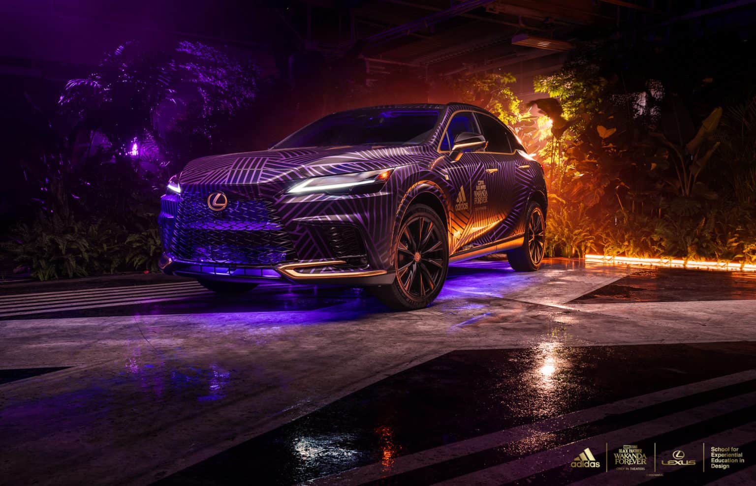 Wakanda Forever Black Panther Purple & Gold Lexus | auto connected car news