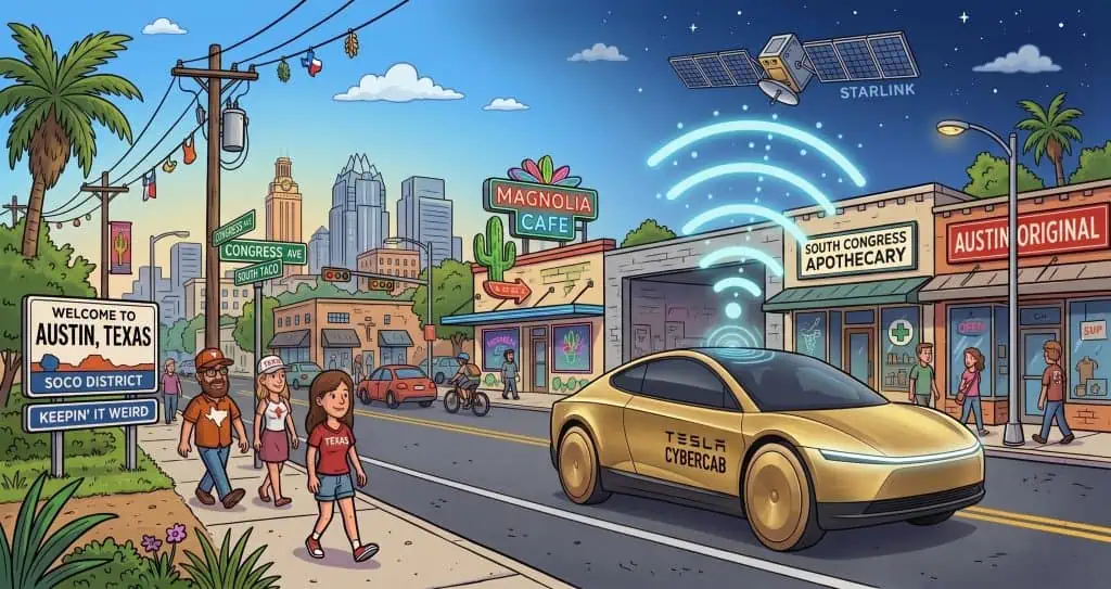 Tesla Preps Public/Employee Cybercabs Launch with Starlink in Austin